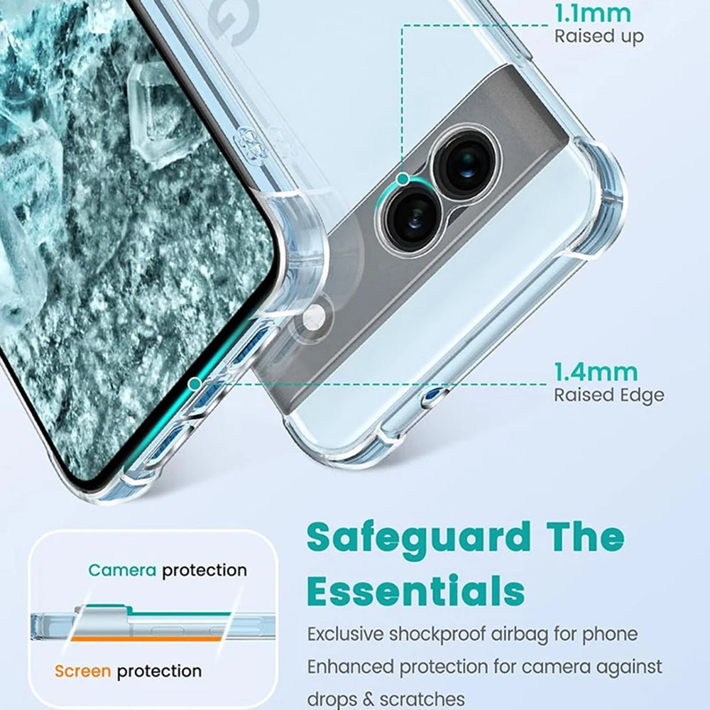 Case for Google Pixel 9, Techsuit, Shockproof Clear, Transparent