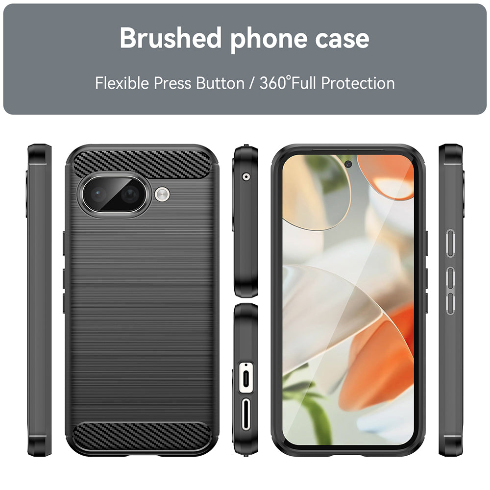 Coque pour Google Pixel 9a, Techsuit, Carbone, Bleue