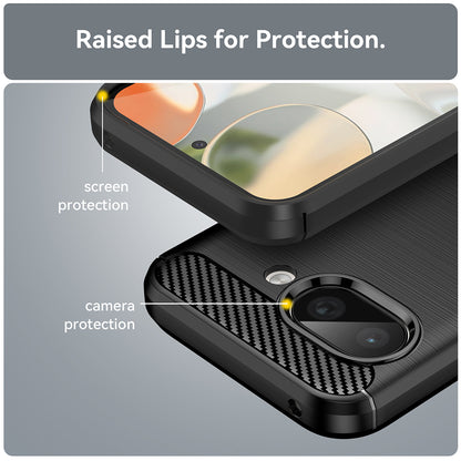 Coque pour Google Pixel 9a, Techsuit, Carbone, Noire