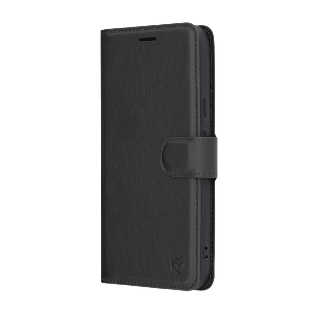 Coque pour Google Pixel 9a, Techsuit, Leather Folio, Noire