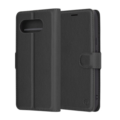 Coque pour Google Pixel 9a, Techsuit, Leather Folio, Noire