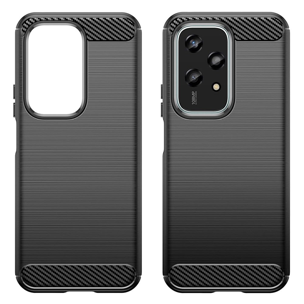 Coque pour Honor 200 Lite, Techsuit, Carbone, Bleue