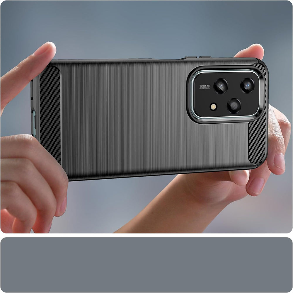 Coque pour Honor 200 Lite, Techsuit, Carbone, Noire