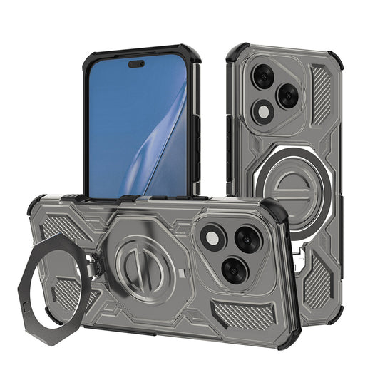 Coque pour Honor 400 Lite, Techsuit, Carbon Shield Pro, Fumée