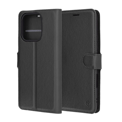 Coque pour Honor 400 Lite, Techsuit, Leather Folio, Noire