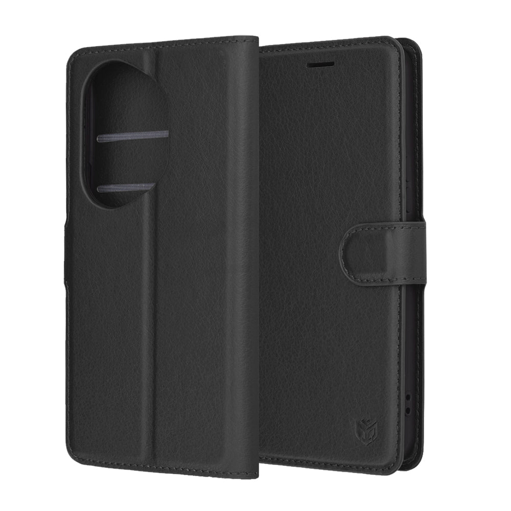 Coque pour Honor 400 Pro, Techsuit, Leather Folio, Noire