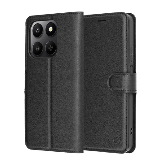 Coque pour Honor 400 Smart 4G / X7d 4G / 400 Smart 5G, Techsuit, Folio en cuir, Noir