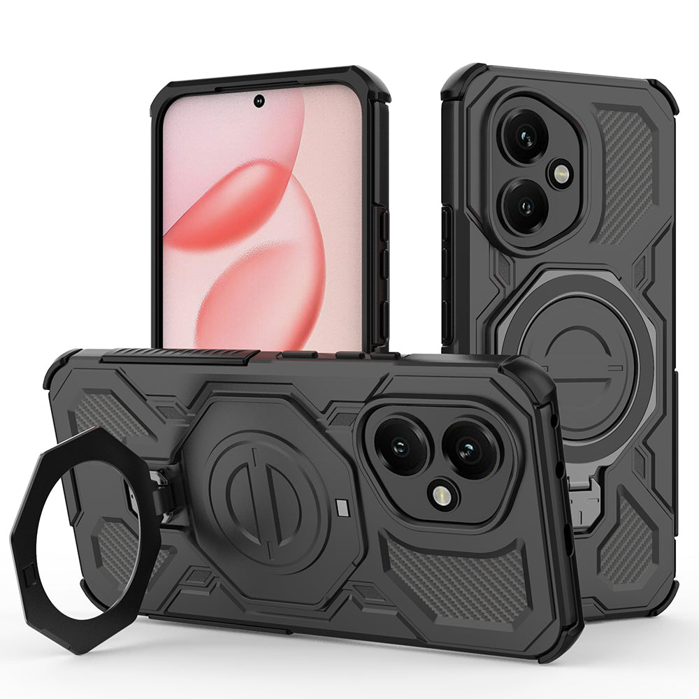 Case for Honor 400, Techsuit, Carbon Shield Pro, Black