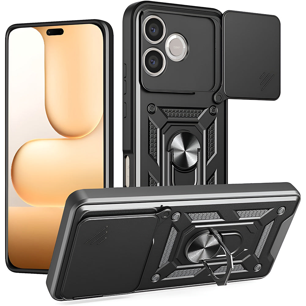 Étui pour Honor 600 Lite, Techsuit, CamShield, Noir