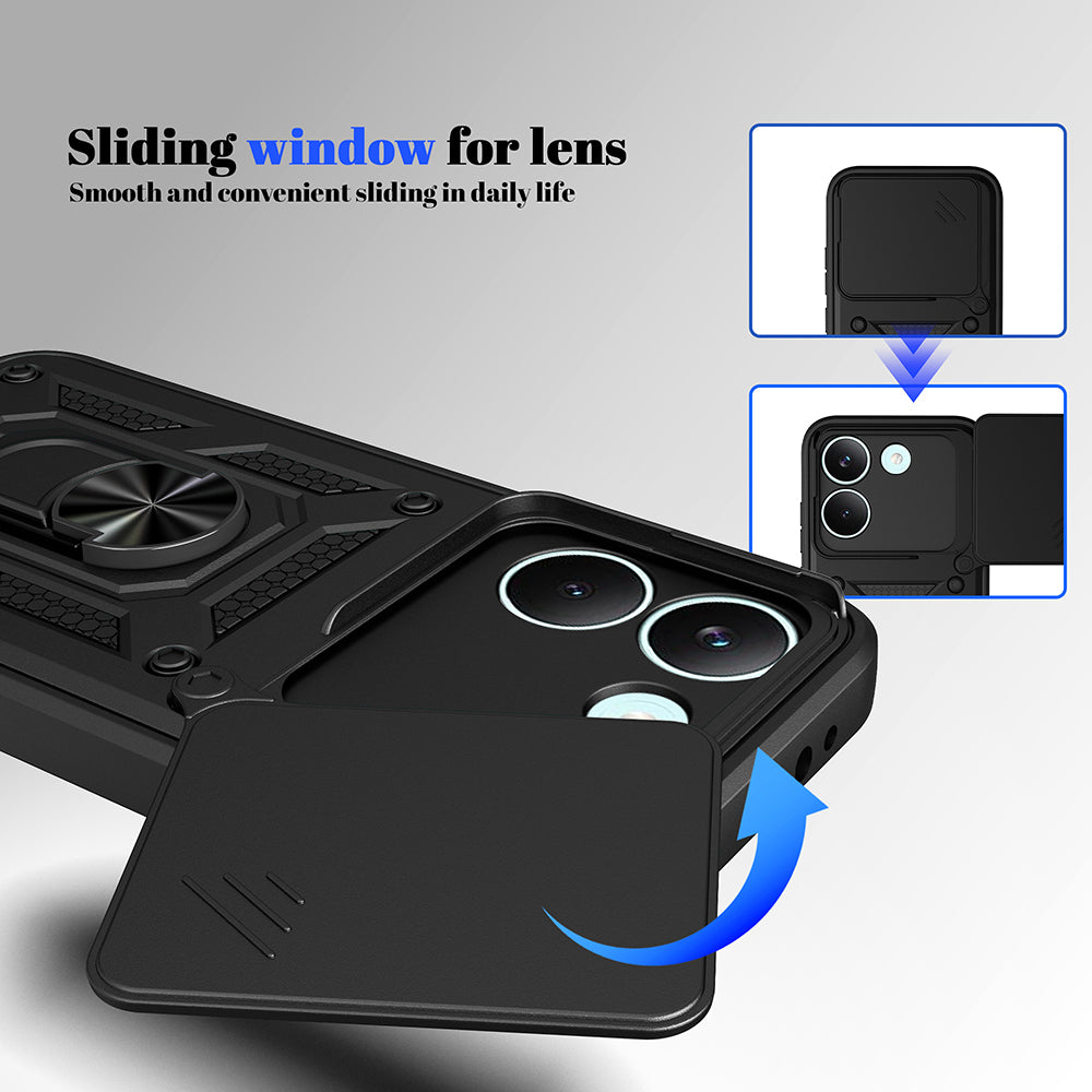 Étui pour Honor 600 Lite, Techsuit, CamShield, Noir