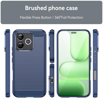 Housse pour Honor 600 Lite, Techsuit, Carbone, Bleue