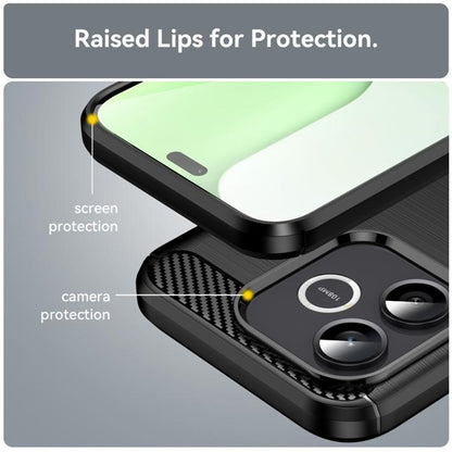 Housse pour Honor 600 Lite, Techsuit, Carbone, Noire