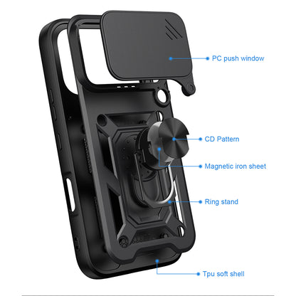Coque pour Honor 600 Pro / 600, Techsuit, CamShield, Noire