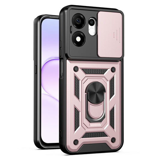Case for Honor 600 Smart, Techsuit, CamShield, Rose Gold