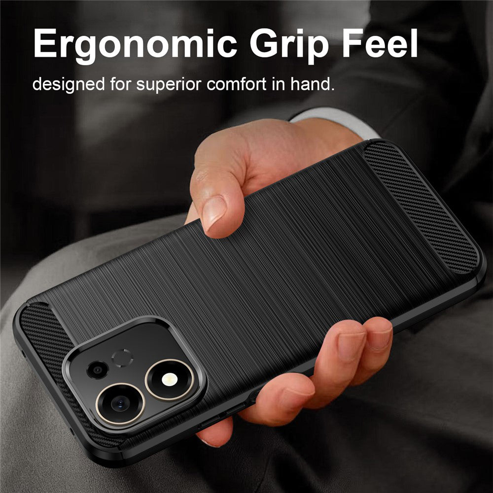 Case for Honor 600 Smart, Techsuit, Carbon, Black