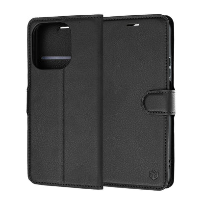 Case for Honor 600 Smart, Techsuit, Leather Folio, Black