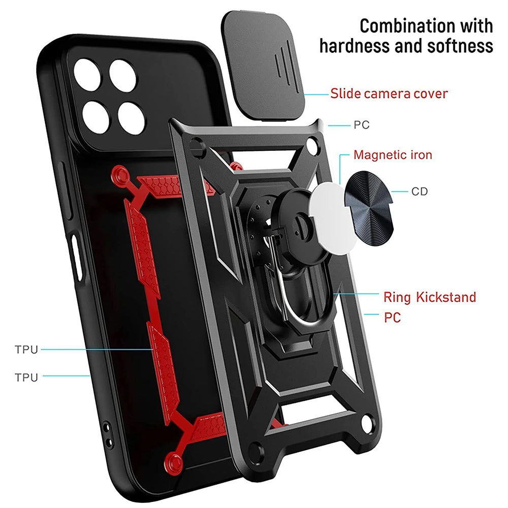 Case for Honor 70 Lite / X6 / X8 5G, Techsuit, CamShield, Black