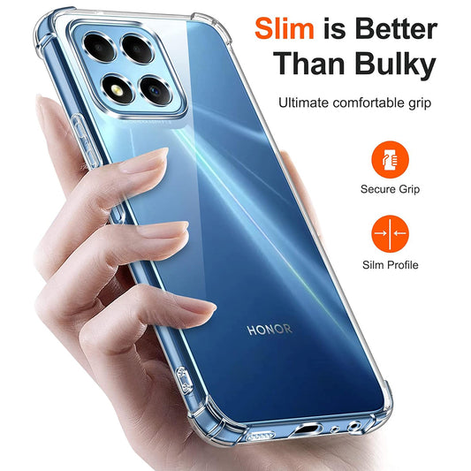 Coque pour Honor 70 Lite / X6 / X8 5G, Techsuit, Antichoc Claire, Transparente