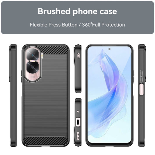 Coque pour Honor 90 Lite, Techsuit, Carbone, Noire
