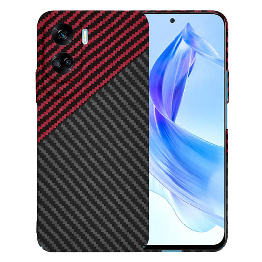 Coque pour Honor 90 Lite, Techsuit, Carbonite FiberShell, Noir Rouge