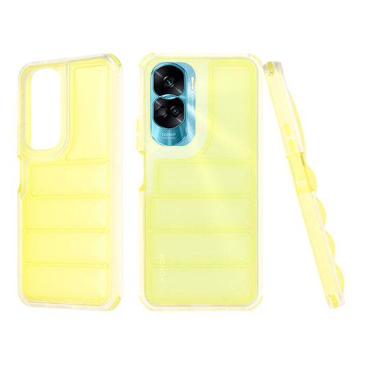 Coque pour Honor 90 Lite, Techsuit, Wave Shield, Jaune