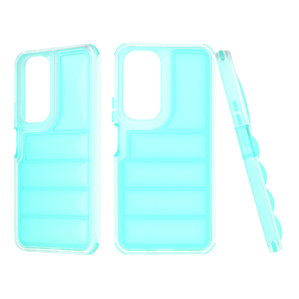 Coque pour Honor 90 Lite, Techsuit, Wave Shield, Turquoise
