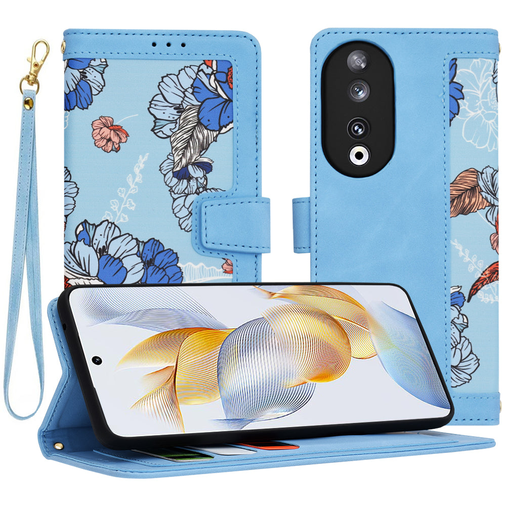 Coque pour Honor 90, Techsuit, FlipCraft, Bleu