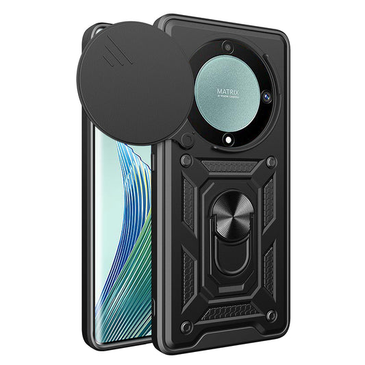 Coque pour Honor Magic5 Lite, Techsuit, CamShield, Noire