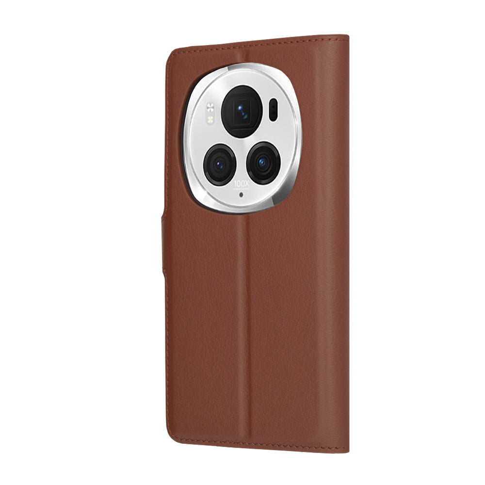 Coque pour Honor Magic6 Pro, Techsuit, Leather Folio, Marron