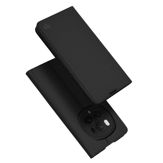 Coque pour Honor Magic6 Pro, Techsuit, Magskin Book, Noire