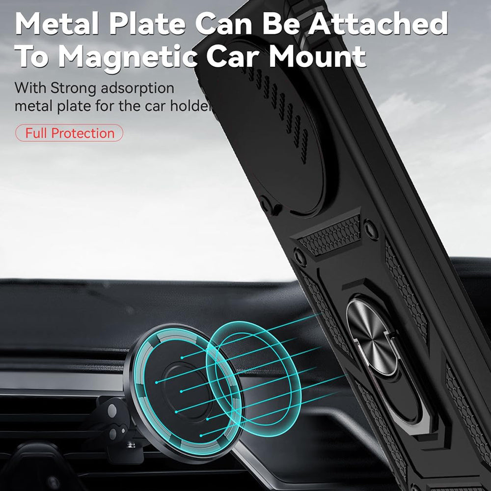 Étui pour Honor Magic8 Lite, Techsuit, CamShield, Noir