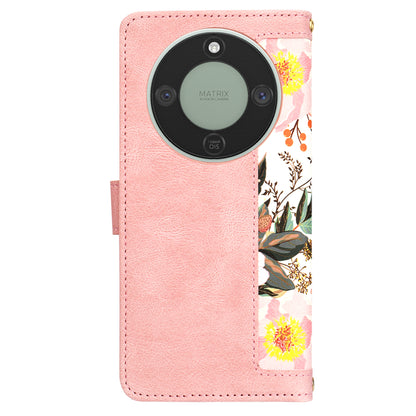 Étui pour Honor Magic8 Lite, Techsuit, FlipCraft, Rose