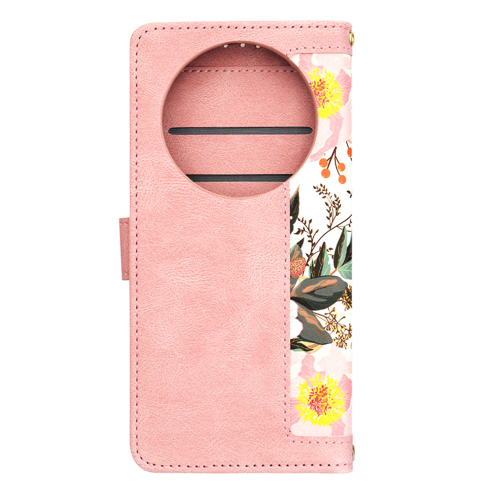 Étui pour Honor Magic8 Lite, Techsuit, FlipCraft, Rose