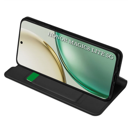 Étui pour Honor Magic8 Lite, Techsuit, Magskin Book, Noir