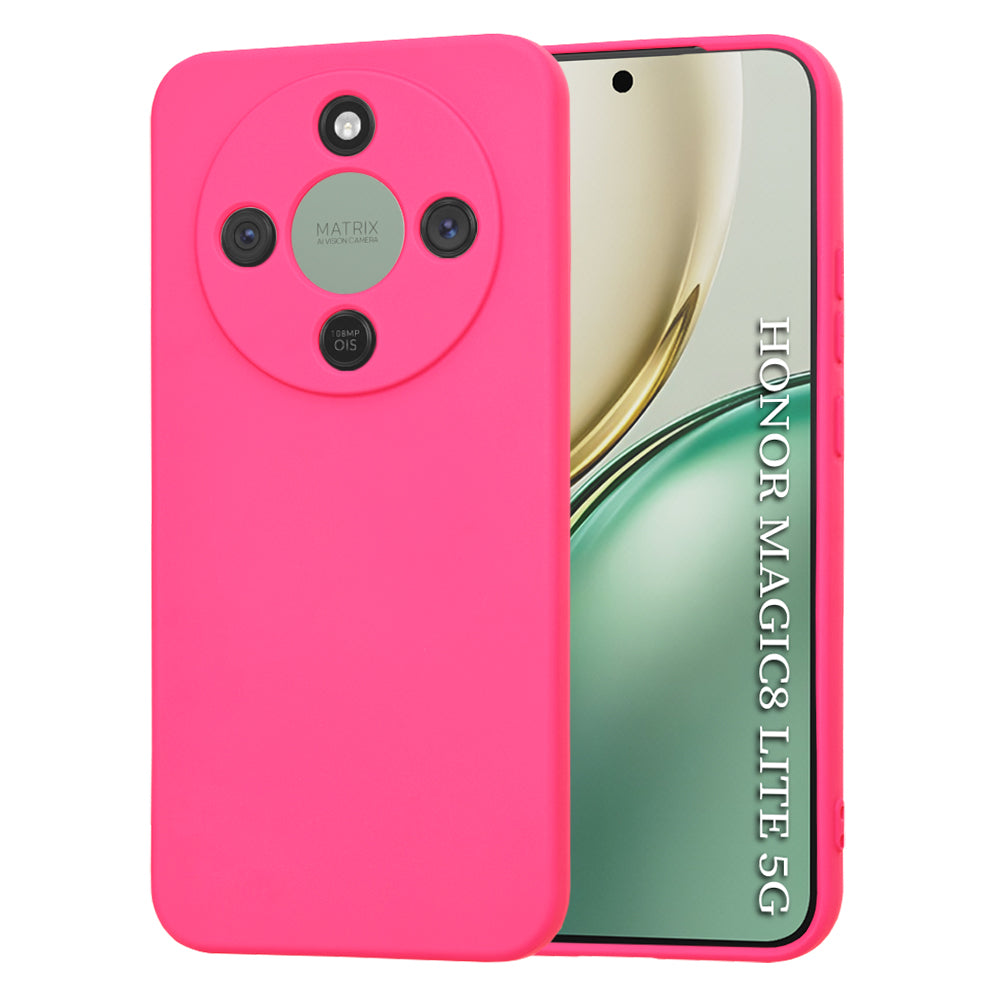 Étui pour Honor Magic8 Lite, Techsuit, SoftFlex, Rose Foncé