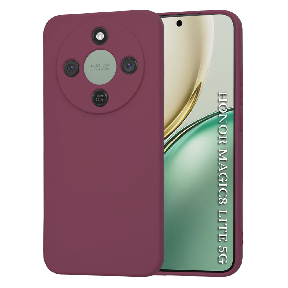 Étui pour Honor Magic8 Lite, Techsuit, SoftFlex, Cerise