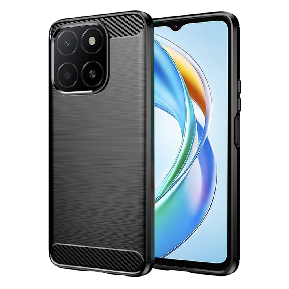 Coque pour Honor X5b, Techsuit, Carbone, Noire