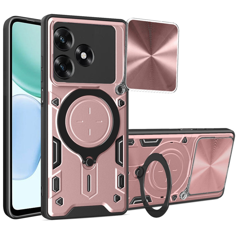 Étui pour Honor X5c Plus, Techsuit, CamGuard Pro, Rose Doré
