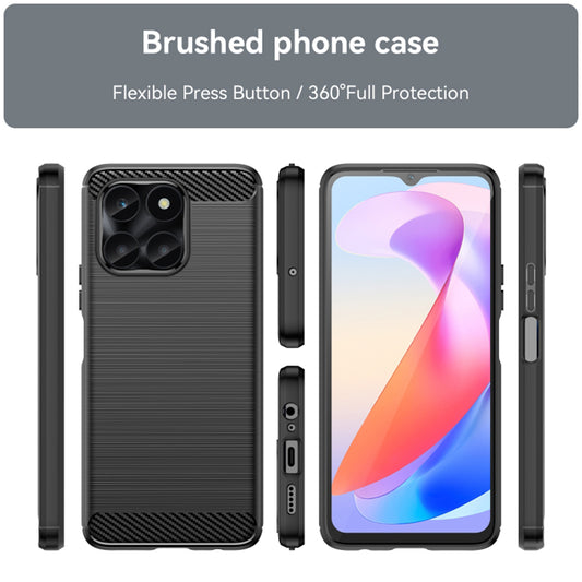 Coque pour Honor X6a, Techsuit, Carbone, Noire