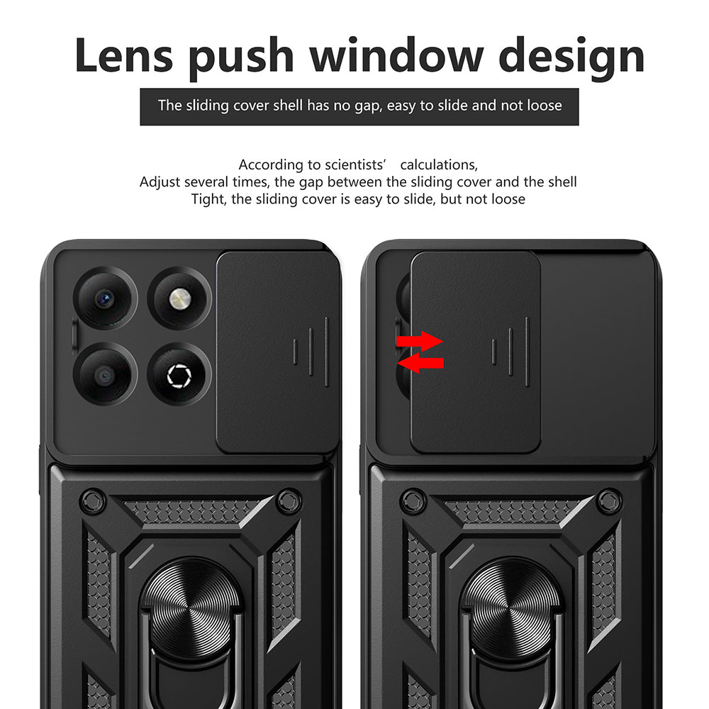Coque pour Honor X6b, Techsuit, CamShield, Noire