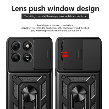 Coque pour Honor X6b, Techsuit, CamShield, Noire