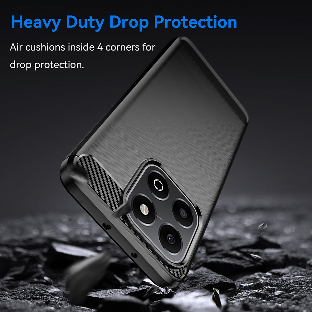 Coque pour Honor X6b, Techsuit, Carbone, Noire