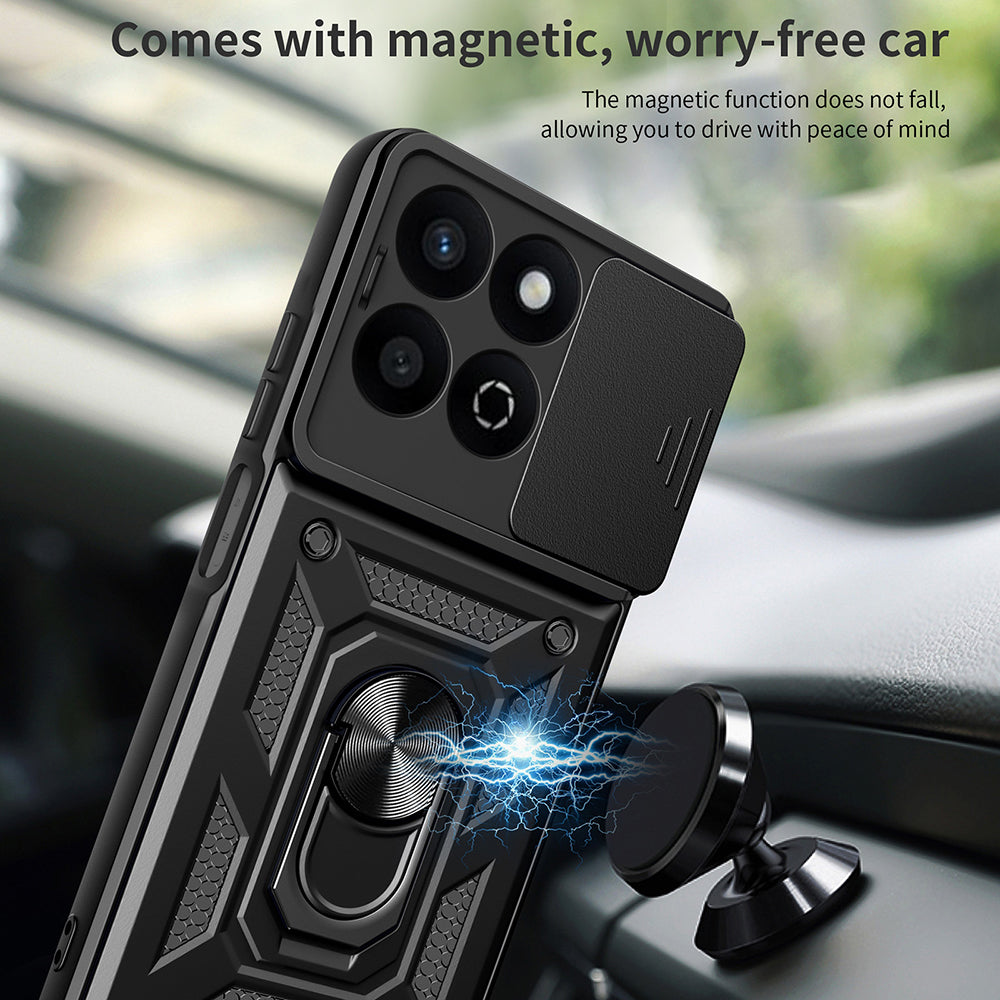 Coque pour Honor X7c / 200 Smart, Techsuit, CamShield, Noire