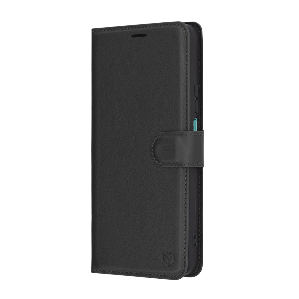 Coque pour Honor X7c / 200 Smart, Techsuit, Folio en cuir, Noire