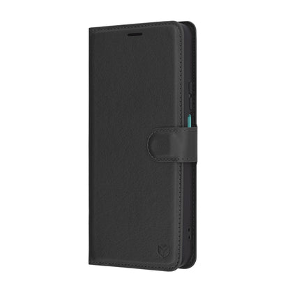 Coque pour Honor X7c / 200 Smart, Techsuit, Folio en cuir, Noire