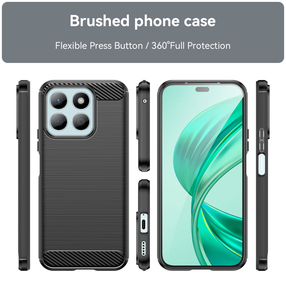 Coque pour Honor X8b, Techsuit, Carbone, Noire
