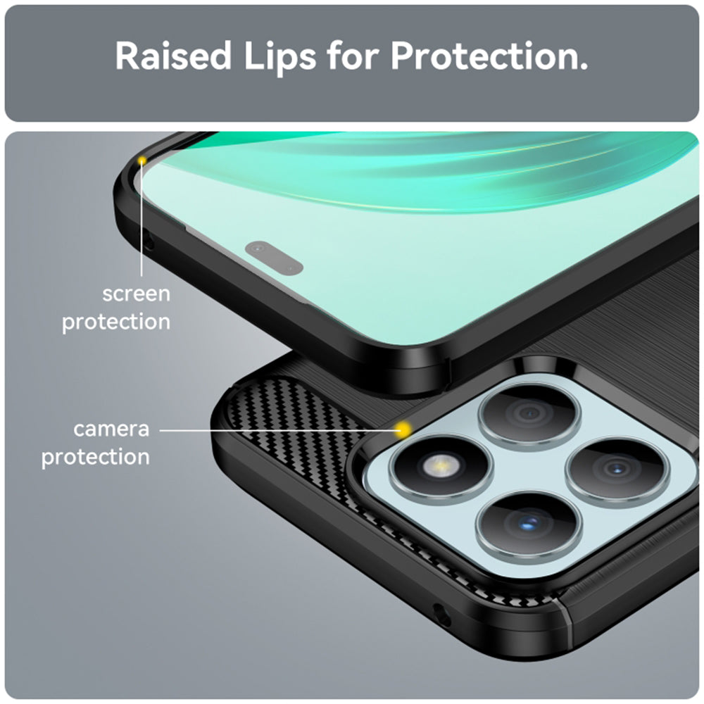Coque pour Honor X8b, Techsuit, Carbone, Noire