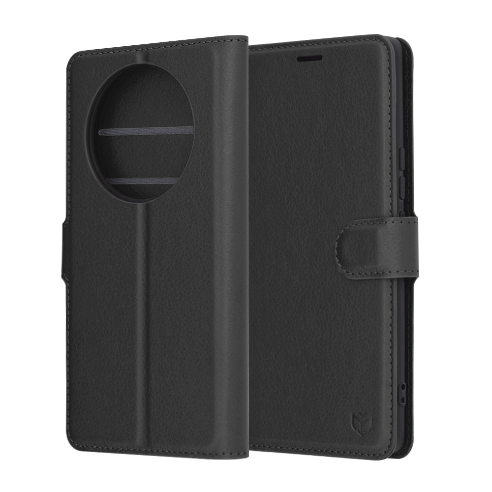Étui pour Honor X9c / Magic7 Lite, Techsuit, Folio en cuir, Noir