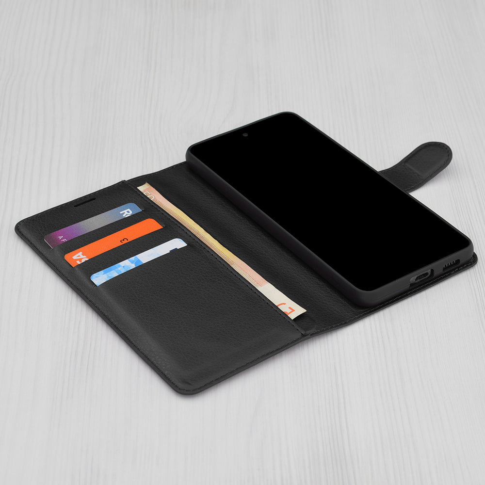 Étui pour Honor X9c / Magic7 Lite, Techsuit, Folio en cuir, Noir