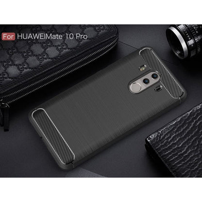 Coque pour Huawei Mate 10 Pro, Techsuit, Carbone, Noire